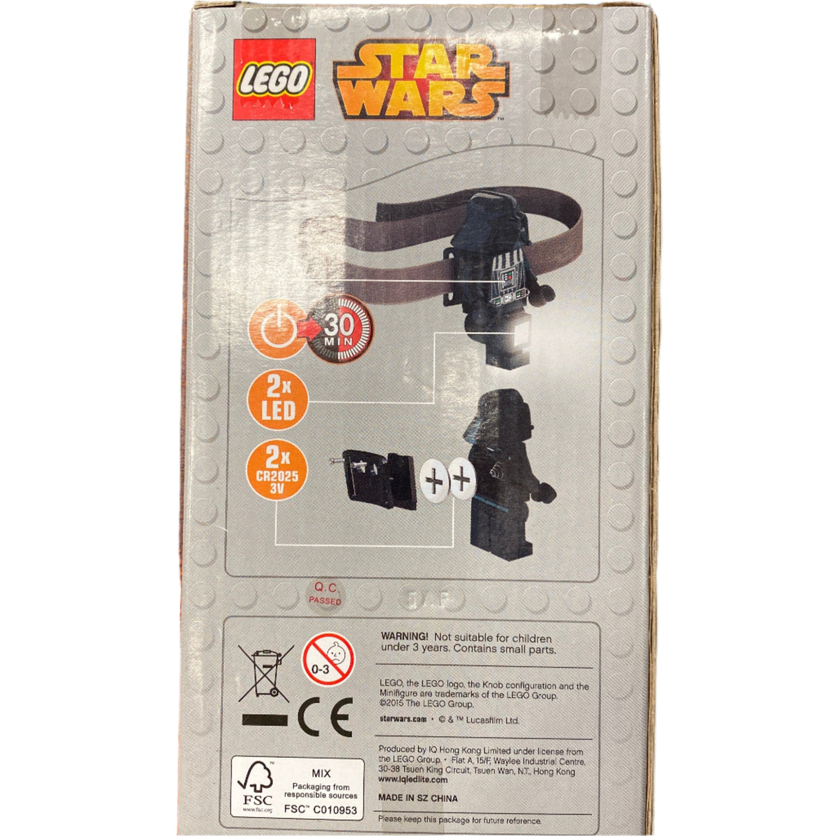 Head Lamp, Minifigure LED Headlamp Torch - Darth Vader, headlamp