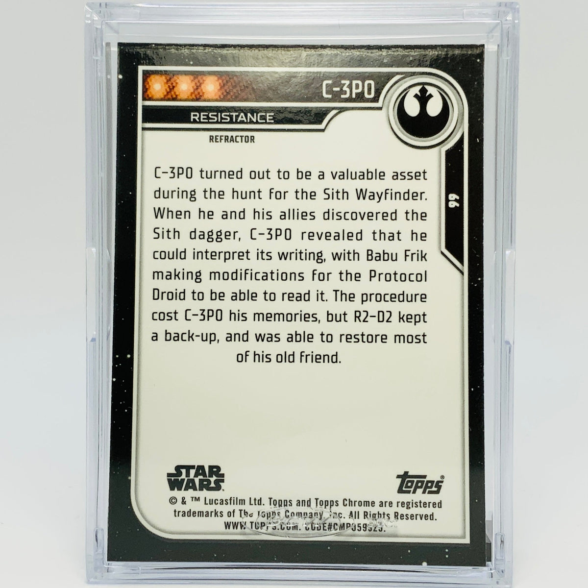 C-3PO Trading Card & Collector’s Case
