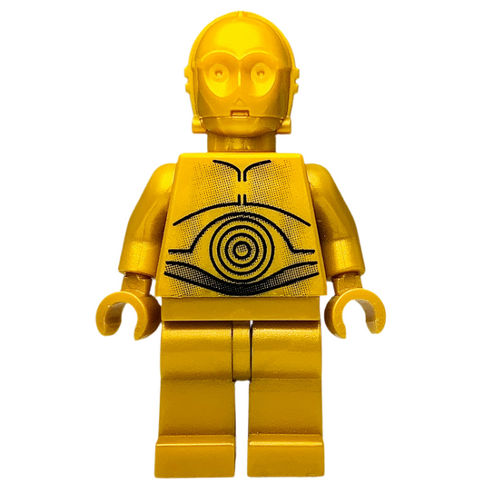 C-3PO, Pearl Gold with Pearl Gold Hands, sw0161a, LEGO® Star Wars Minifigure