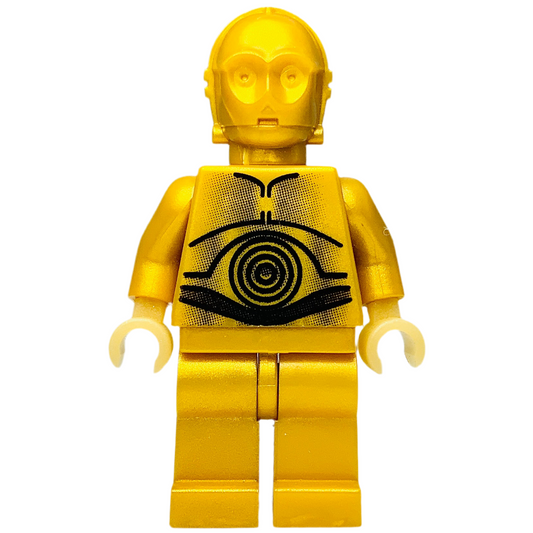 C-3PO, Pearl Gold with Pearl Light Gold Hands, sw0161, LEGO® Star Wars Minifigure