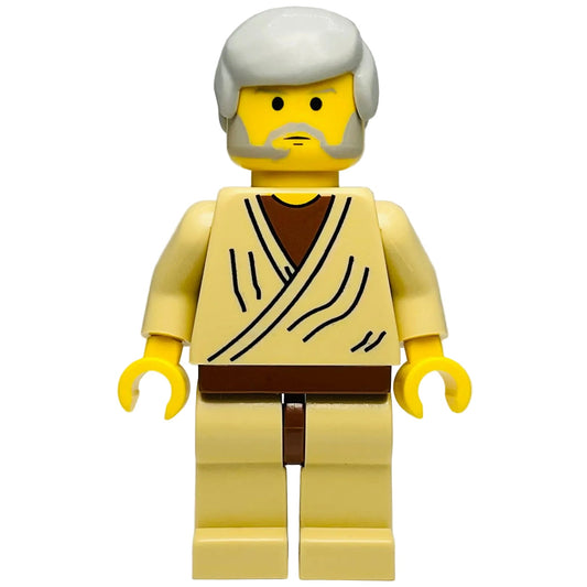 MISPRINT Obi-Wan Kenobi (Light Bluish Gray Hair), sw0023a, LEGO® Star Wars Minifigure