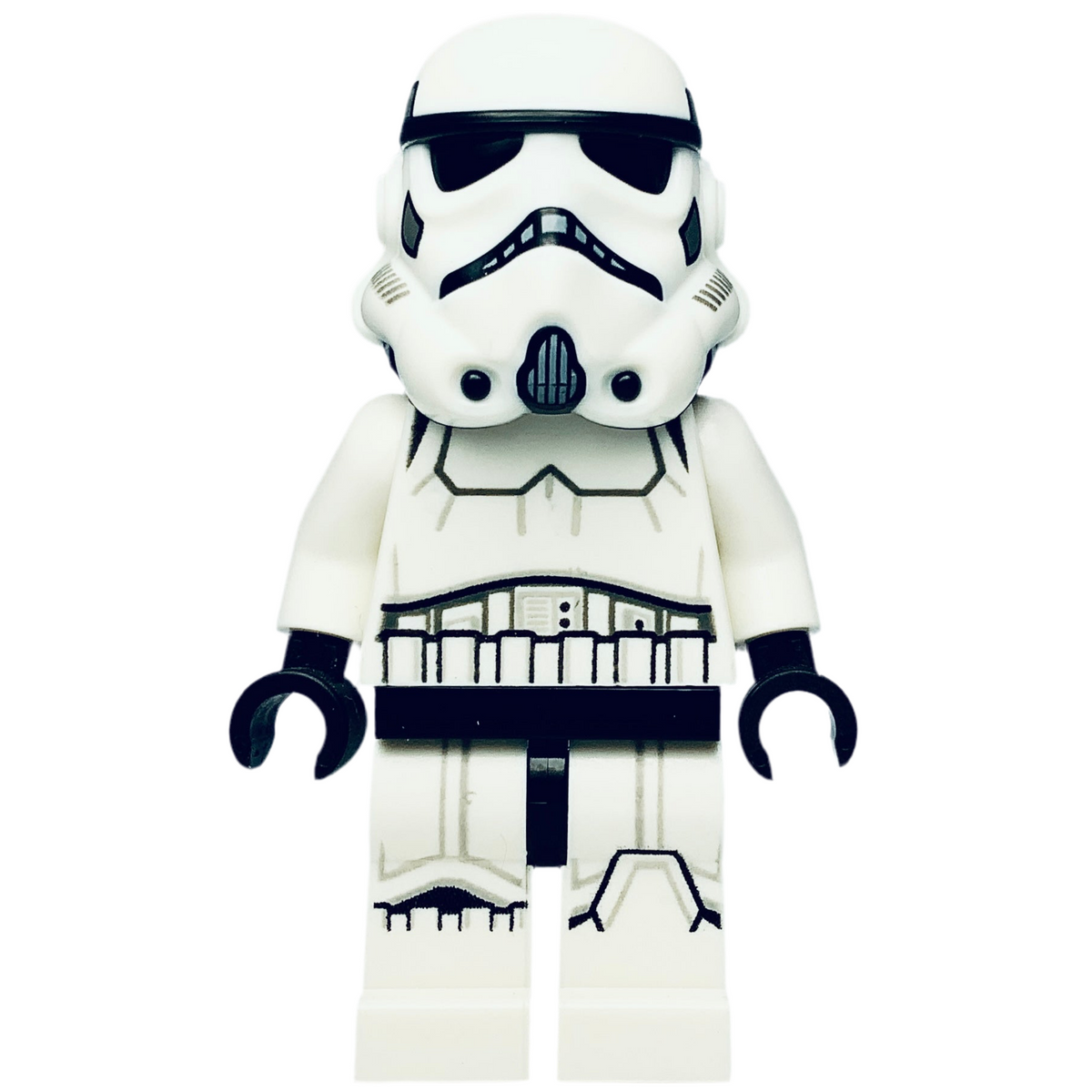 Stormtrooper, (Dual Molded Helmet, Gray Squares on Back) - Male, Light Nougat Head, Frown sw1137, LEGO® Star Wars Minifigure