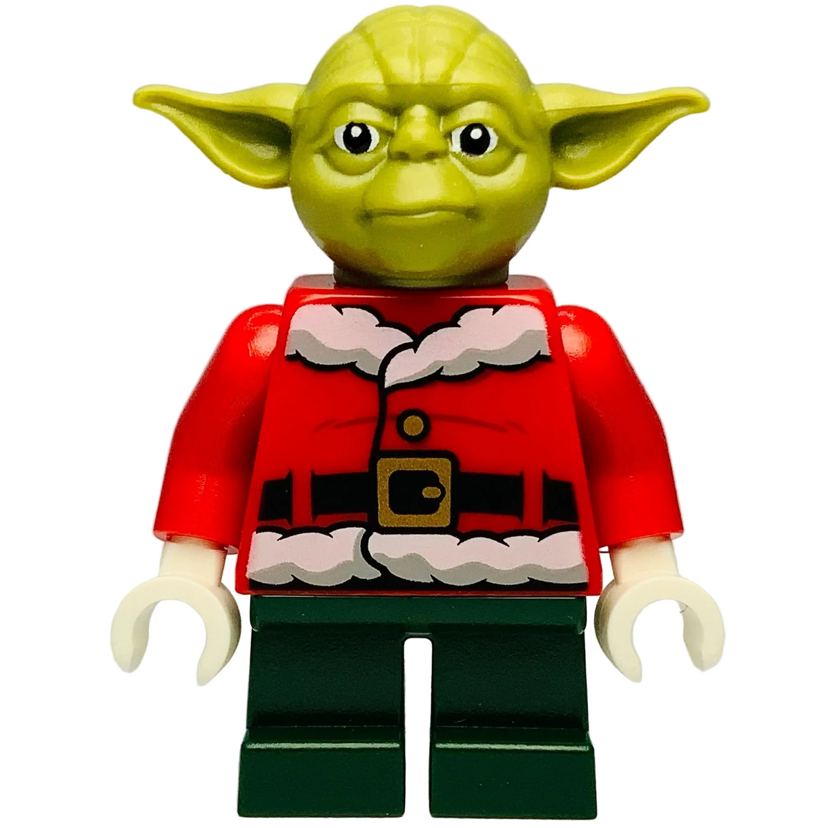 Yoda - Olive Green, Red Santa Jacket, Dark Green Short Legs, sw1071 - LEGO® Star Wars Minifigure