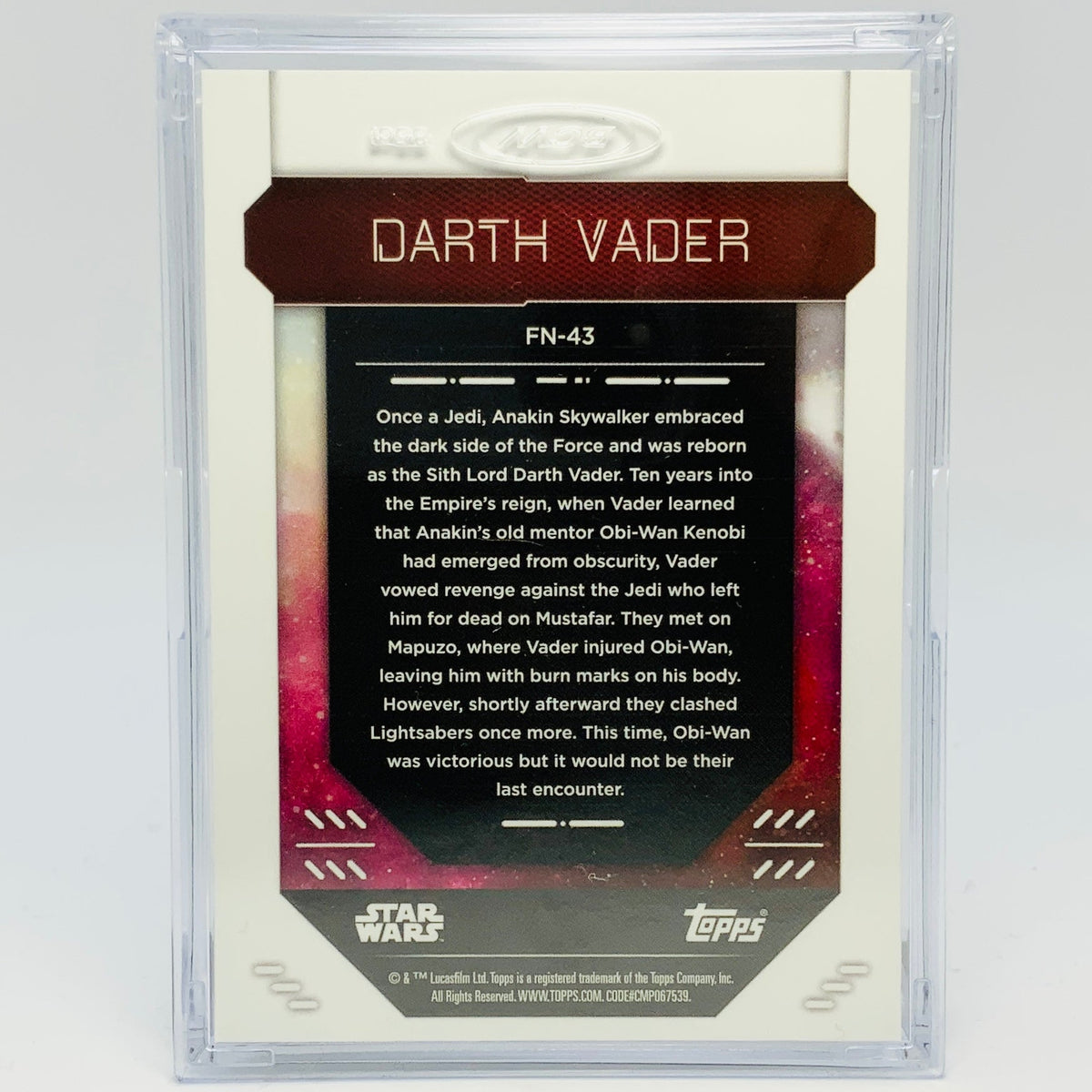 Darth Vader with Trading Card & Collector’s Case