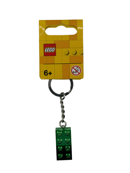 Chrome Green LEGO® 2x4 Brick Key Chain 854083
