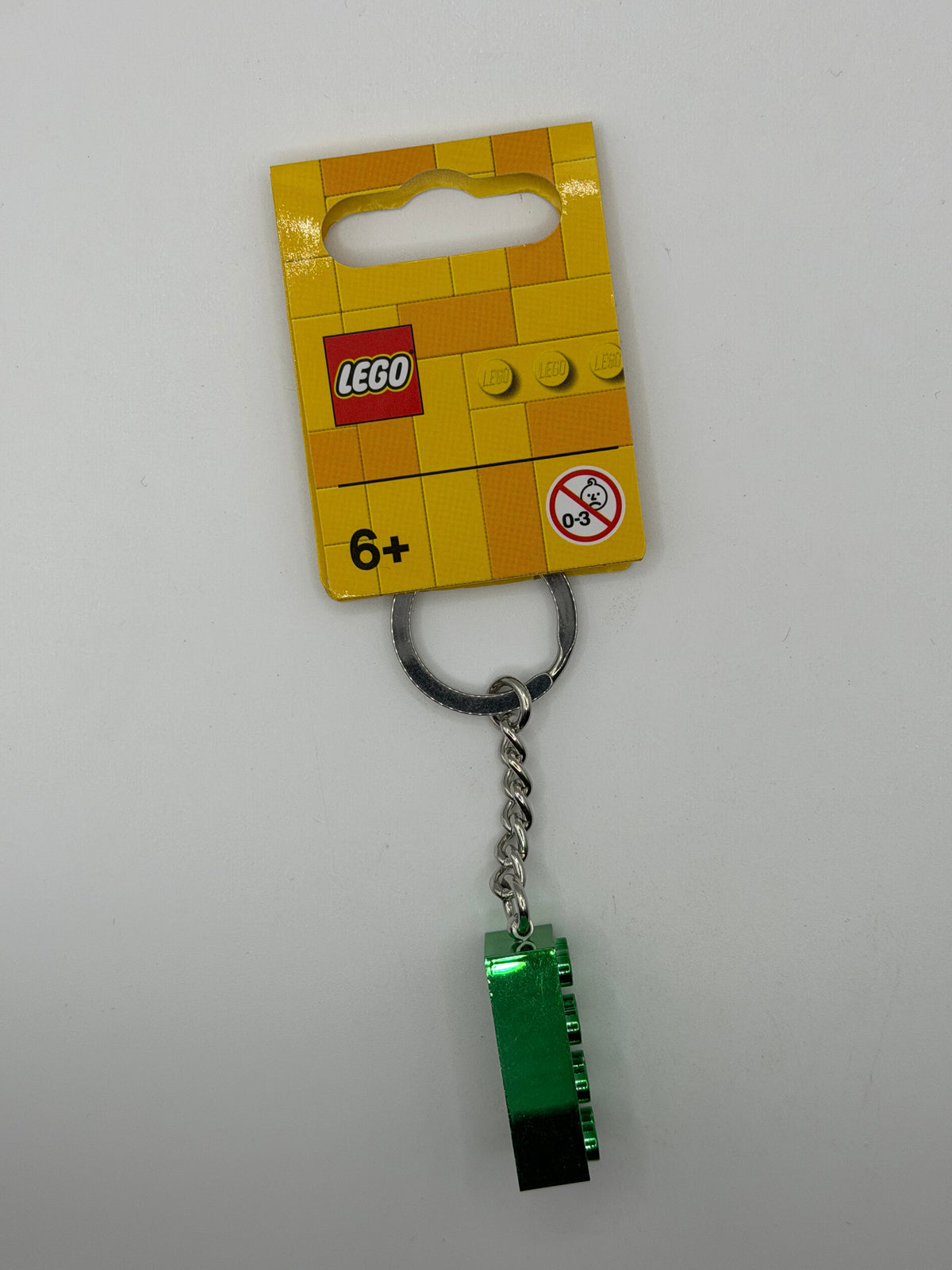 Chrome Green LEGO® 2x4 Brick Key Chain 854083