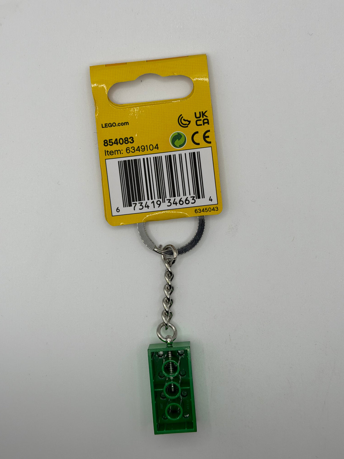 Chrome Green LEGO® 2x4 Brick Key Chain 854083