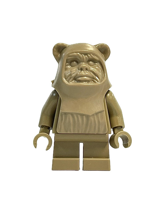 Prototype Wicket (Ewok) Hood Dark Tan Monochrome Minifigure