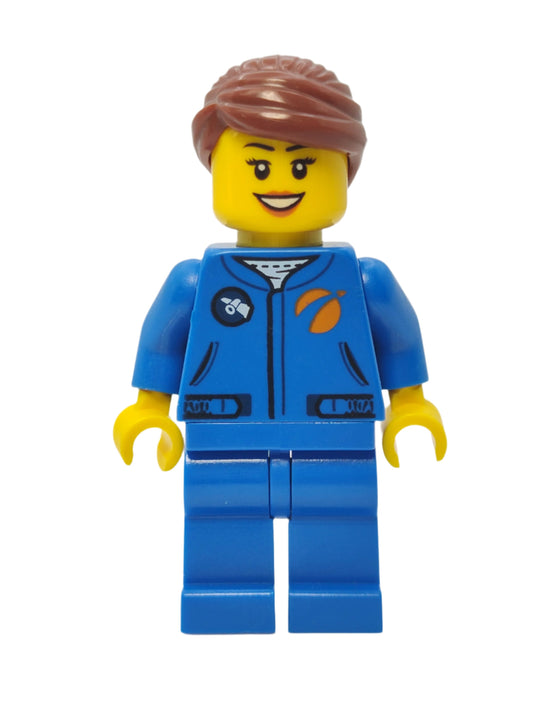Astronaut - Blue Jumpsuit with Hair Swept Back Into Bun, cty1036