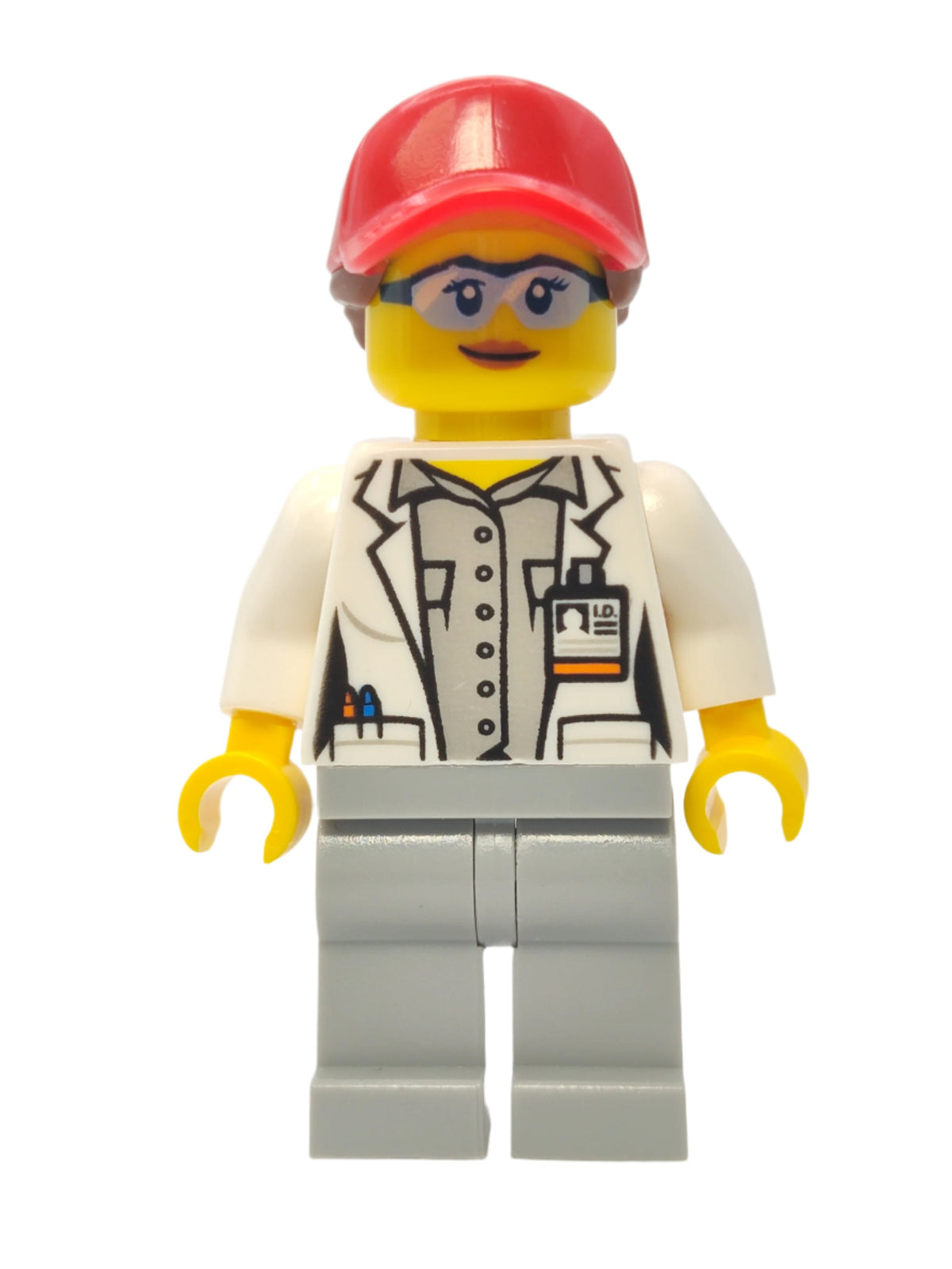 Scientist - Red Cap with Ponytail Hair and Blue Goggles, cty1069