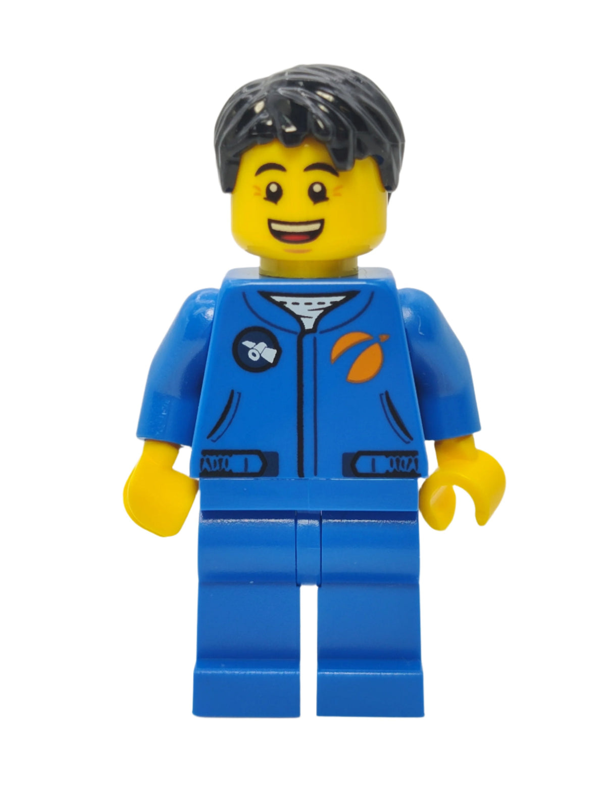 Astronaut - Blue Jumpsuit with Queasy and Open Mouth Smile, cty1040