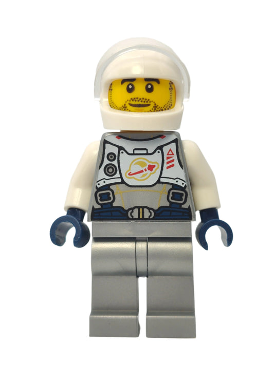 Astronaut - Flat Silver Spacesuit with White Panel with Classic Space Logo, twn400
