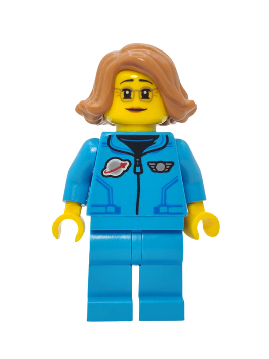 Lunar Research Astronaut - Dark Azure Jumpsuit with Medium Nougat Hair, cty1422