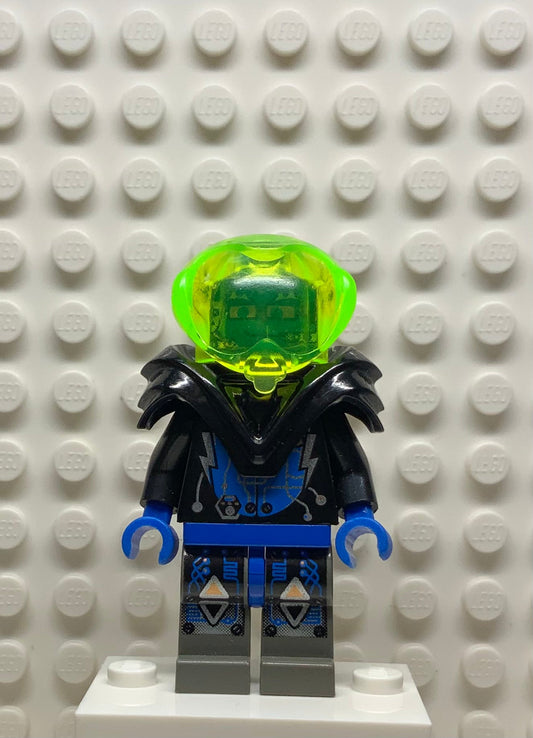 Insectoids Zotaxian Alien - Male, Black and Blue with Silver Circuits, with Armor (Captain Wizer / Captain Zec), sp029