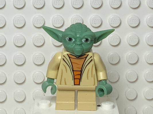 Yoda, Light Bluish Gray Hair, Torso with Back Print, sw0446a, LEGO® Star Wars Minifigure
